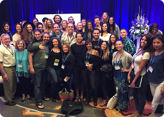 Doug Sutton with a group of founders and leaders